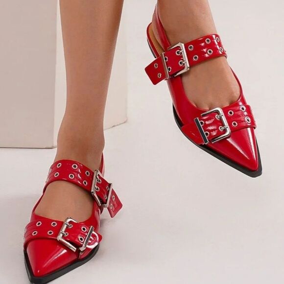 BRAND NEW SEYCHELLES BUCKLE  POINTED TOE SLINGBACK  COMFORTABLE BALLERIN… R3 - Picture 1 of 15